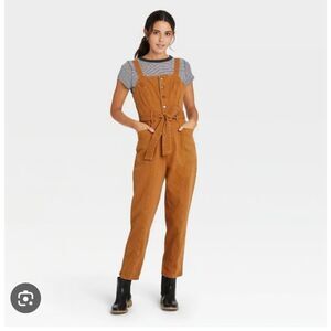 Universal Thread Target Mustard Utility Overalls Jumpsuit Size: 10